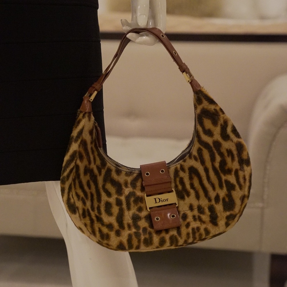 ***SOLD****!!!Christian Dior leopard hand bag